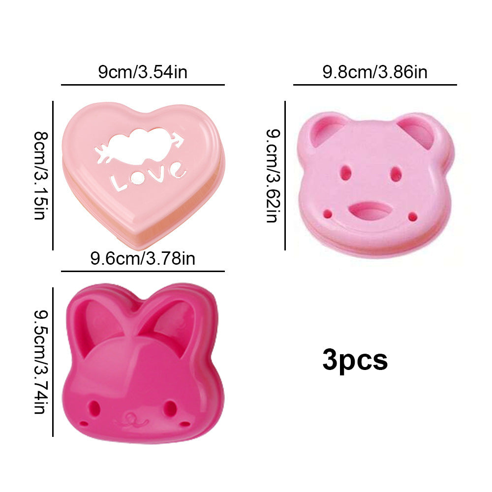 Diy sandwich mold bread cutter - cartoon toast cutter, rice ball mold, bread cutter - bear toast cutter