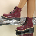 Women's thick-soled martin boots for export,  autumn/winter new collection, fleece-lined warm cotton boots, plus size women's boots wholesale for cross-border e-commerce