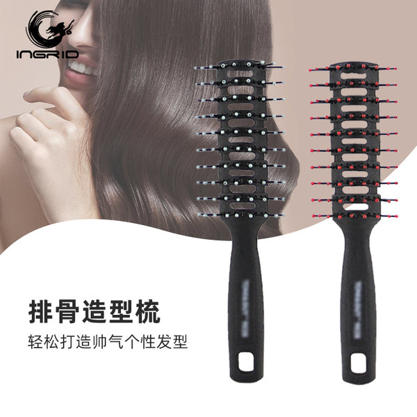 Textured Styling Rib Comb Men's Hair Comb High Temperature Anti-static Hair Comb Tool Rib Comb