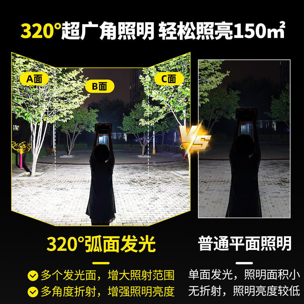 Night market lamp outdoor charging lighting lamp camping long battery life large capacity floor stall special led lamp super bright