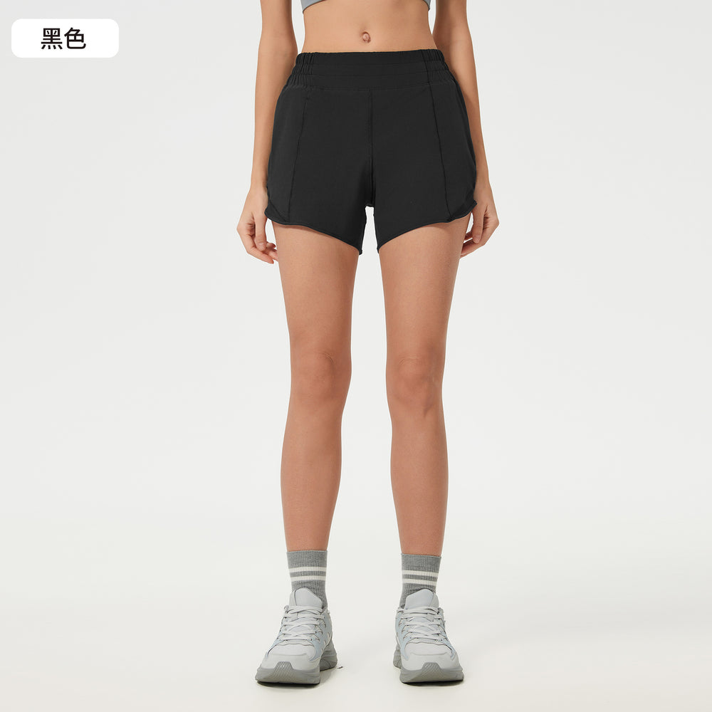 Loose quick-drying sports shorts for women summer lined running training fitness pants high waist yoga shorts d25004