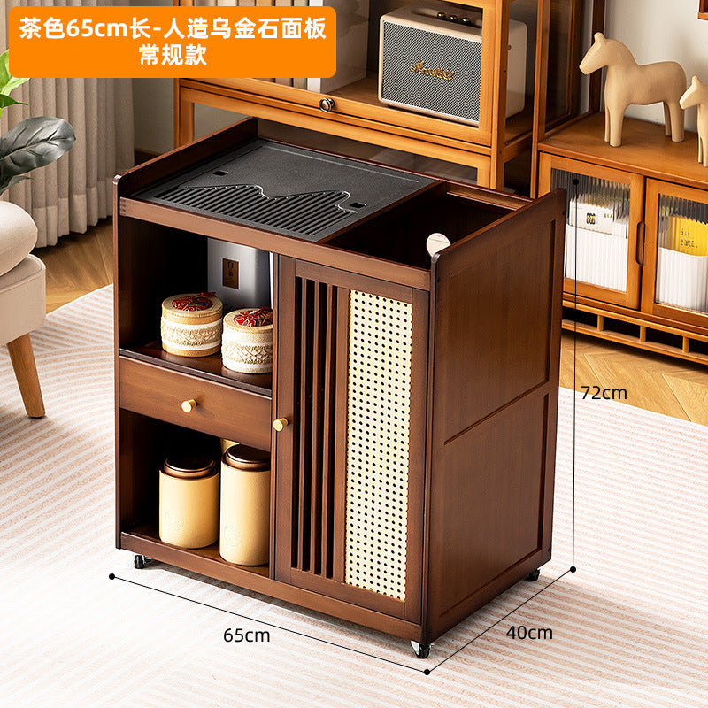 Mobile small tea table tea cabinet for home balcony tea table tea table all-in-one coffee table table tea drinking complete set