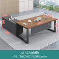 Walnut color 1800*800mm boss table + movable side cabinet [including delivery + installation]