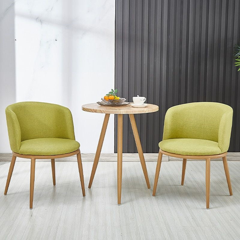 Nordic faux solid wood dining table and chair set - modern minimalist, small apartment friendly, creative casual round table with milk tea shop chairs