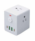 Us standard wireless power strip with usb fast charging, multi-outlet extension cord, american standard plug 979 mexico