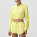 cool cloth sportswear casuallong sleevesfashion quick-drying tops short skirt zipper sun protection clothing breathable outwear summer