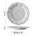 Creative hotel ceramic dinnerware set - unique restaurant & home use - pure white minimalist ceramic plates - western dinner plates - white porcelain serving dishes