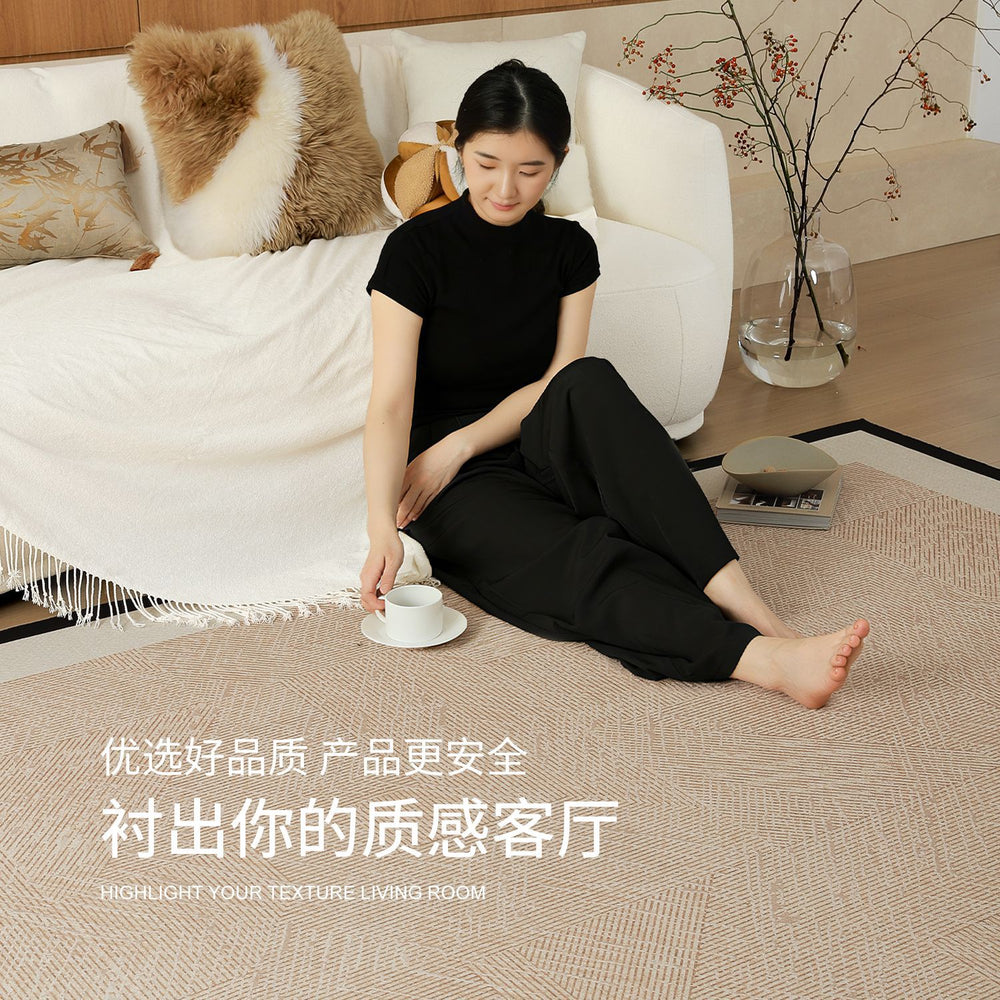 Carpet living room medieval style classysense retro no-wash wipeable waterproof anti-fouling sofa coffee table floor mat stain-resistant carpet