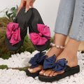 Bowknot women's summer 2024 new sweet plus size platform sandals with skirt - perfect for beach vacations and outdoor adventures