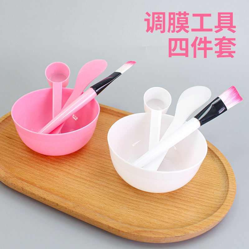 Zhiwei spa tools mask mixing bowl beauty four-piece set: mask bowl, beauty brush, mask mixing stick, measuring spoon