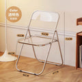 Transparent acrylic chair folding chair simple portable photo folding stool ins style popular makeup chair for home