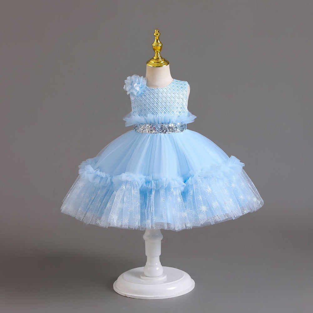 Ready-to-ship wholesale tulle children's dresses, cake princess dresses, baby girl's first birthday dresses, flower girl dresses