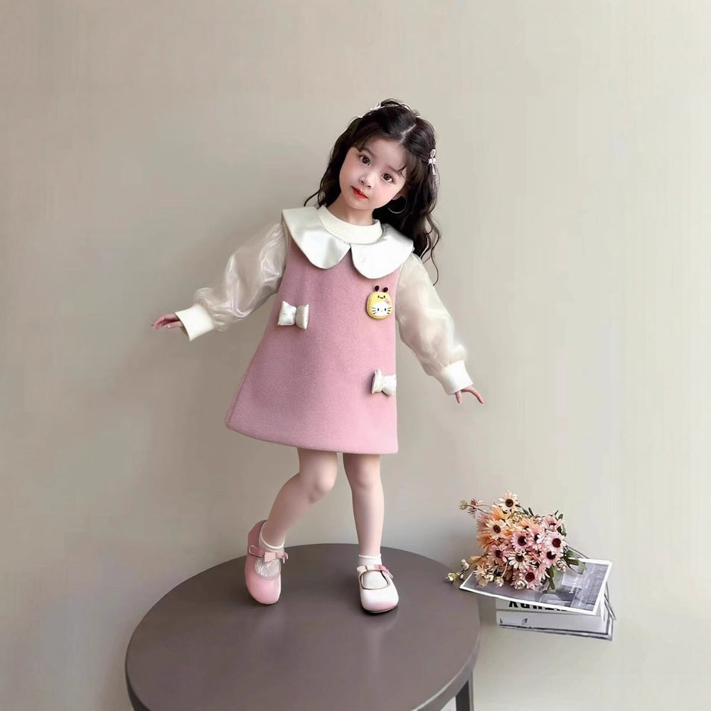 Girls' dress - cute  autumn/winter collection - new stylish winter vest princess dress for kids