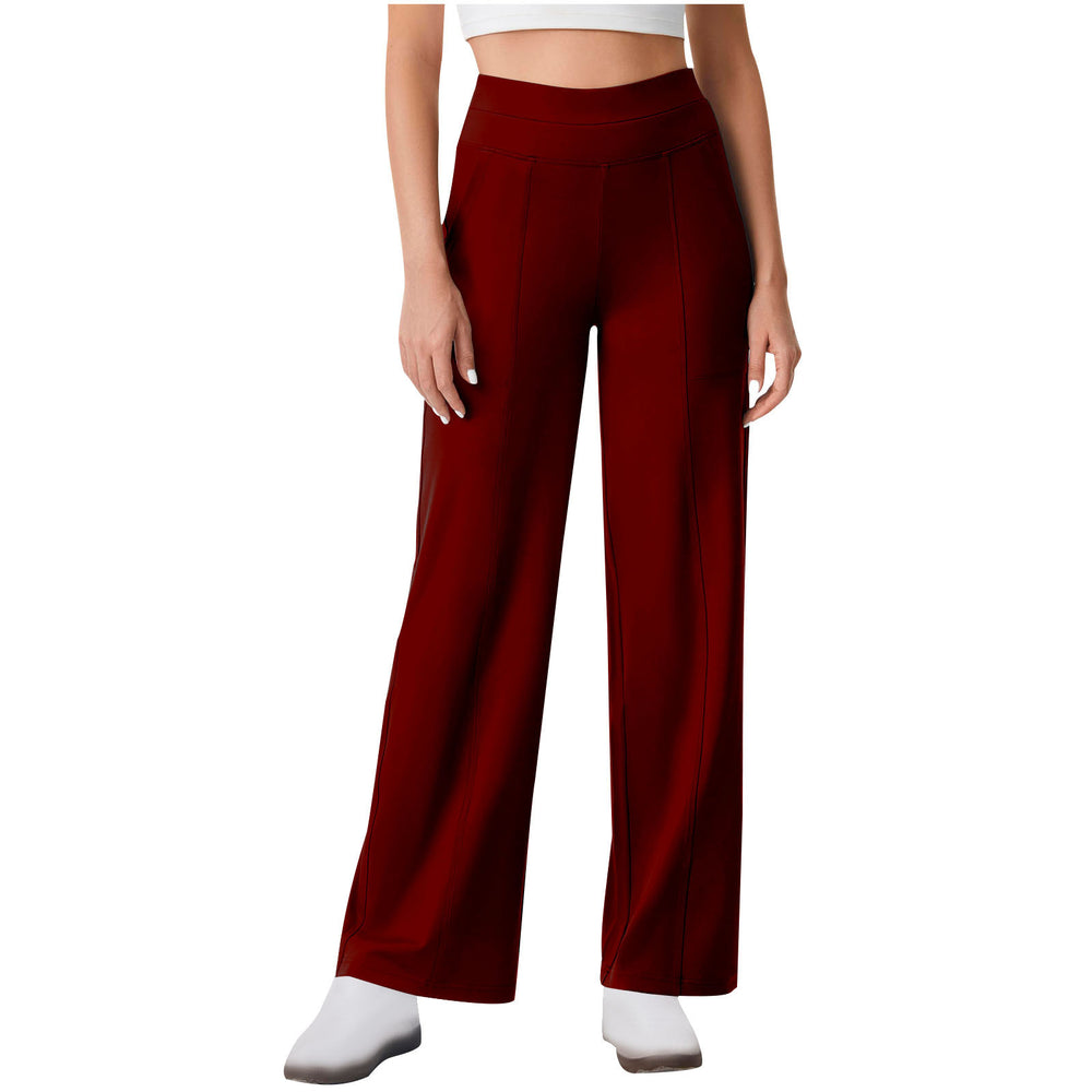 women's solid color high-waisted stretch pocket workout activewear leggings - yoga pants
