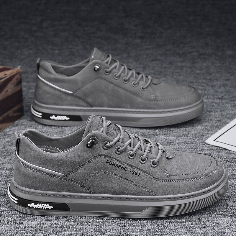 Men's shoes 2025 spring new arrivals: durable work shoes for construction sites, winter-ready, slip-on casual sneakers, trendy athletic board shoes