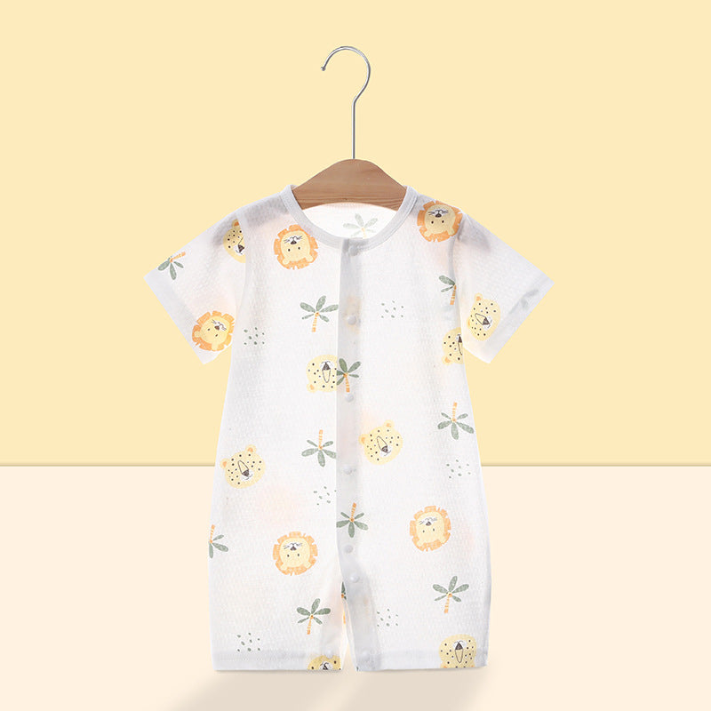 Wholesale baby rompers - spring/summer lightweight air conditioning suits, baby pajamas, long-sleeve onesies, crawling suits, newborn clothes