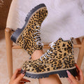 autumn new arrival: women's leopard print martin boots for cross-border e-commerce, plus sizes available. wholesale price: $0.67. dropshipping available on  and . sizes 36-43