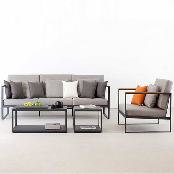 Outdoor aluminum alloy sofa coffee table combination villa terrace sales department garden courtyard leisure sofa chair seat