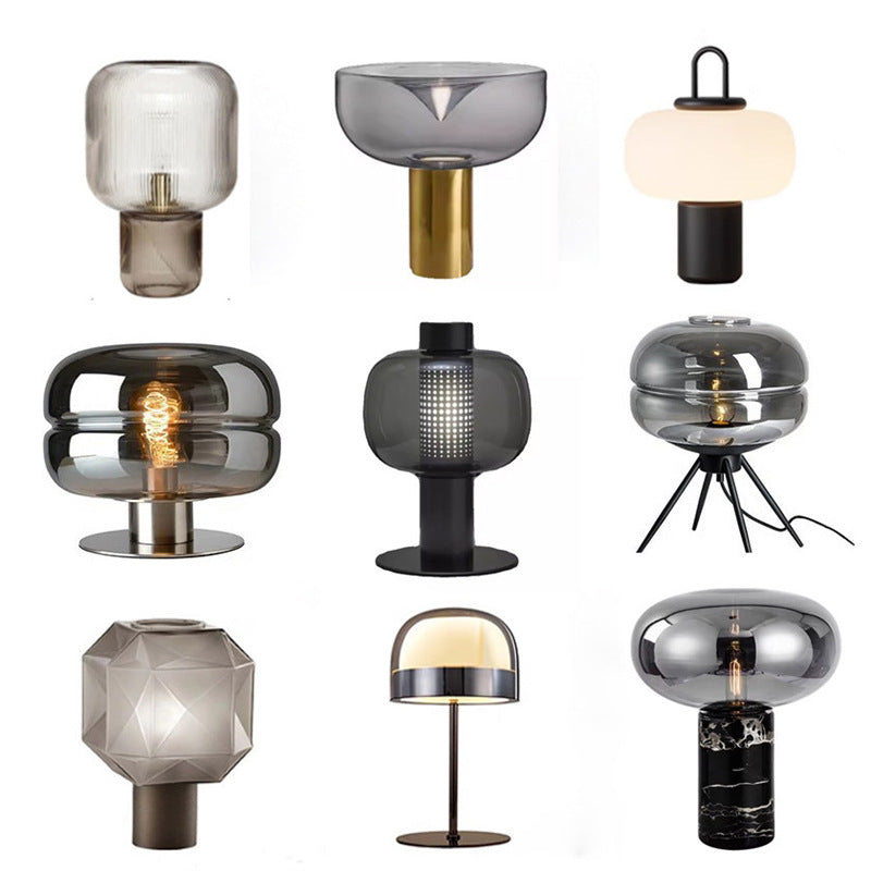 Modern minimalist glass table lamp - bedroom bedside lamp - designer high-end nordic style - living room, study, decorative home & hotel lighting