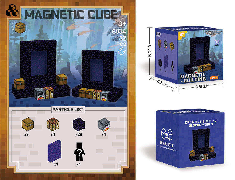 my magnetic world cube magnet magnetic building blocks series children's boy's assembly toy gift