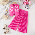 export autumn/winter new arrivals: european and american style girls' suit vest and wide-leg pants set