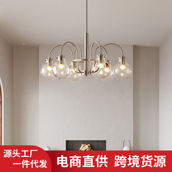 Medieval Nordic Bauhaus chandelier, Japanese glass ball B & B living room chandelier, bedroom dining room study lamp