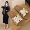 Flat soft leather sandals casual vacation trendy one-strap sandals women's summer new fashion versatile lightweight shoes
