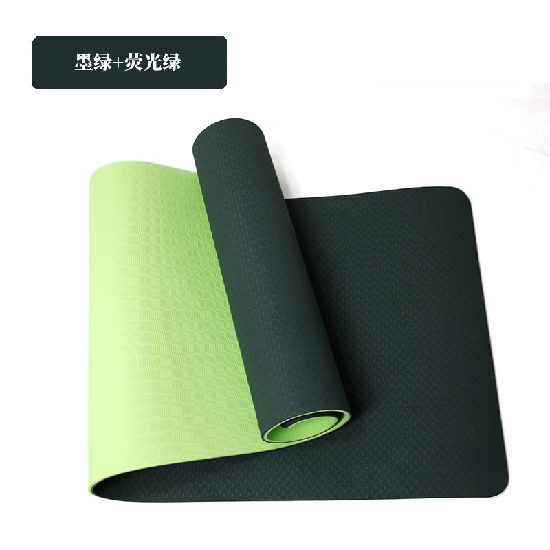 Tpe yoga mat - amazon cross-border fitness, shock absorption, soundproofing, thickened, non-slip, silent yoga mat - minor imperfections - dance mat