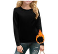 cross-border  autumn/winter new children's long-sleeve crew neck solid color everyday casual fleece-lined t-shirt top