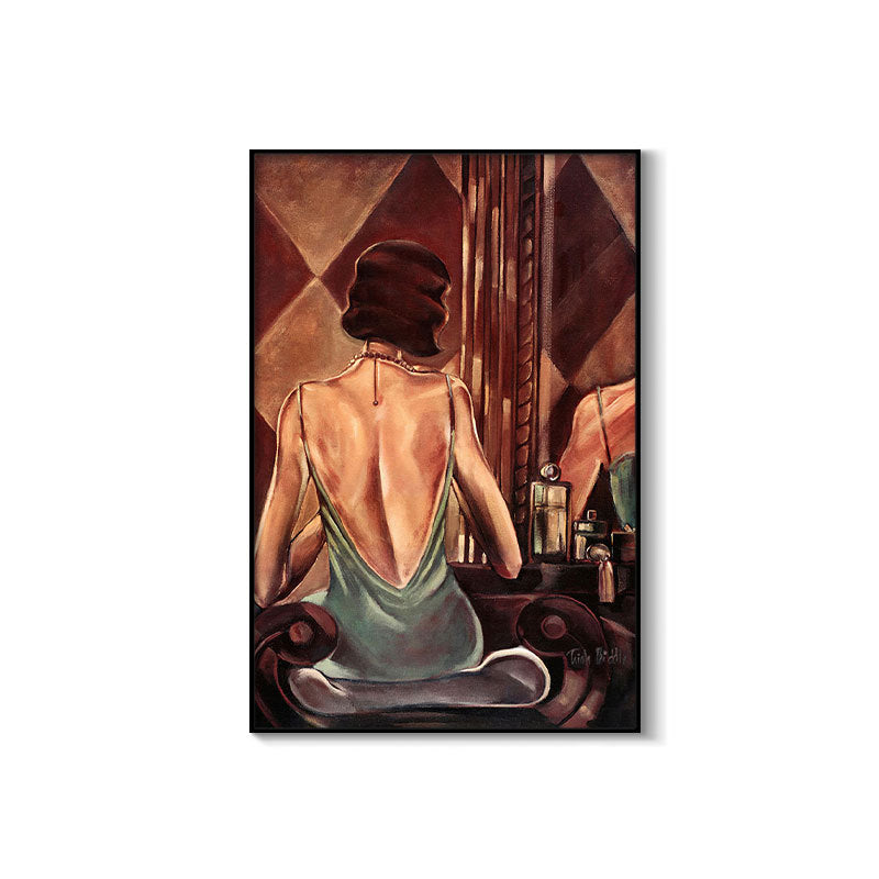 Bar decorative painting industrial style retro beautiful woman ktv box dance hall clear bar background wall painting creative painting