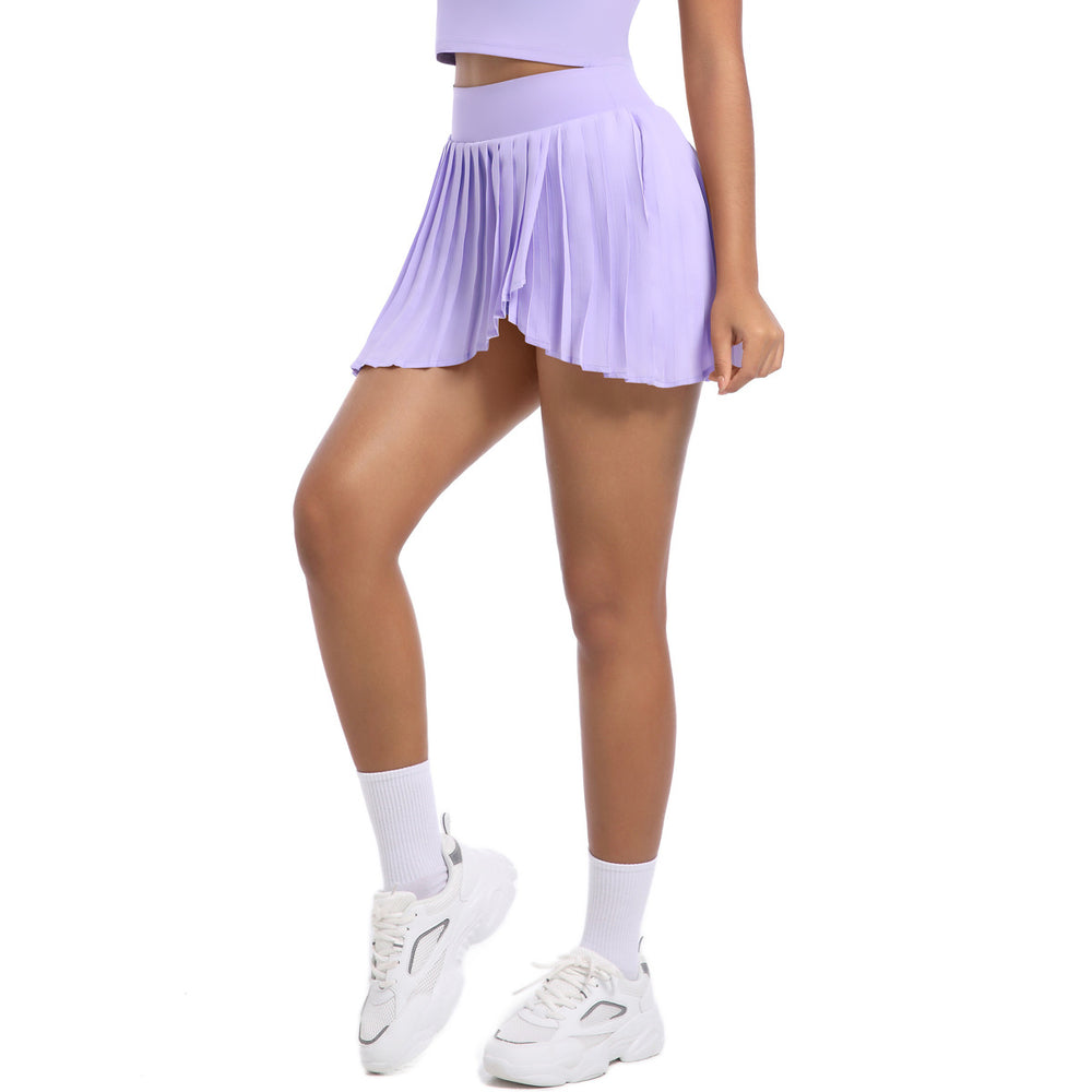 new arrivalfashion tennis skirt pleated skirt yoga fitness skirt fashion tape quick-drying skirt skirt yoga wear