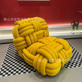 Creative knotted rope furniture woven chair artistic unique italian minimalist single chair home handmade lounge chair sofa