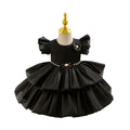 Ready-to-ship children's formal dress - airplane sleeves, beaded, puffy princess dress for baby girls, flower girl dress
