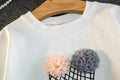 Girls' summer outfit: new trendy & stylish summer set for kids - lightweight short-sleeve top and pants two-piece set