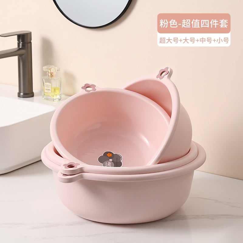 Washbasin for homethickened hanging plastic wash basin for washing vegetables and butt, durable large and small laundry and foot washing basin