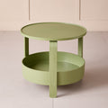 Scandinaviancasual plastic double-layered small round table living room sofa side table for home creative coffee table corner table storage rack