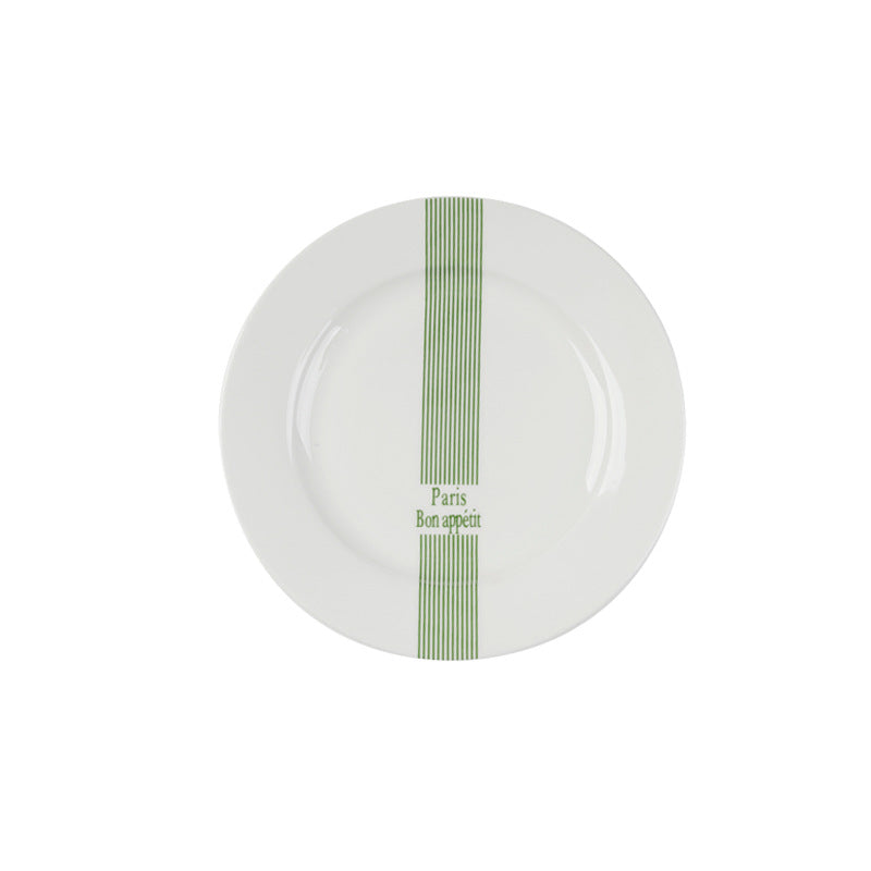 Scandinavianins creative popular style stylish ceramic western food plate artistic casual style 8inch bone china plate dish plate