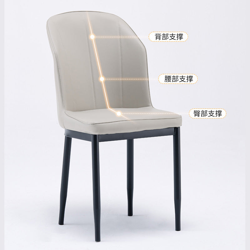 Factory direct wholesale custom backrest chairs, leather leisure chairs, restaurant negotiation chairs, home three-line chairs, dining chairs