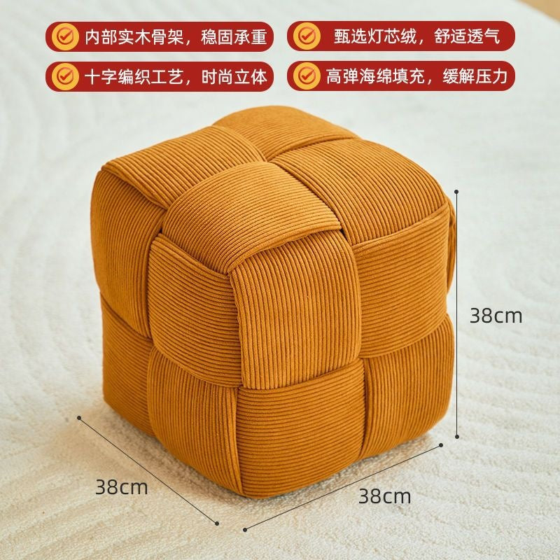 Entrance soft bag shoe changing stool for home door sofa stool bench popular fitting room stool makeup stool