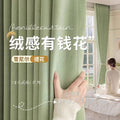 French thickened money flower chenille curtains blackout bedroom curtains fabric high-end shaoxing keqiao curtains wholesale