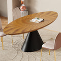 Second-hand style solid wood dining table round table for home small round table dining table small apartment oak color round dining table dining table