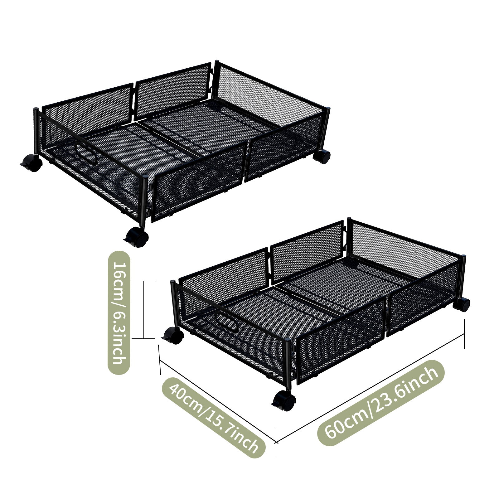 Cross-border  Under-bed Shelf Bedroom Under-bed Storage Rack Pull-out Wheel Clothing Organizer Storage Box