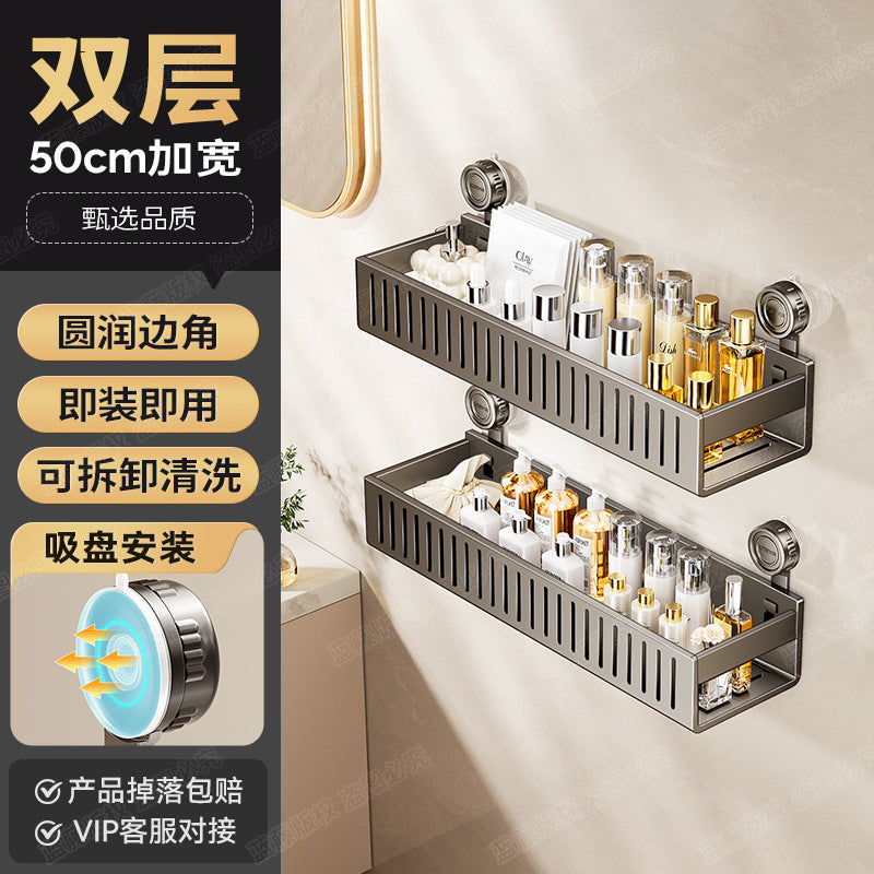 Strong load-bearing suction cup, toilet rack, no punching, bathroom, toilet, washstand, wall-mounted storage rack