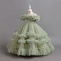 New arrivalin stock tutu evening dress pattern princess dress girl piano performance dress flower girl
