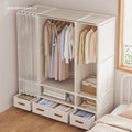 Wardrobe combination assemble bedroom simple wardrobe hanging clothes rack simple assembly storage cabinet wardrobe for rental