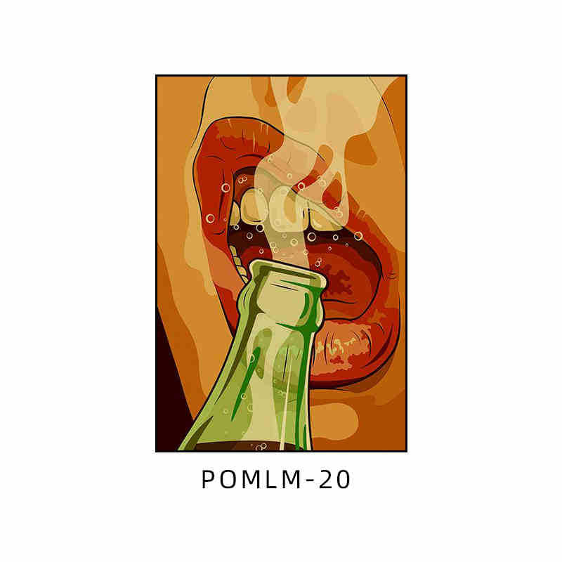 Bar decoration painting American retro tavern KTV box wall painting Love hotel bathroom toilet mural