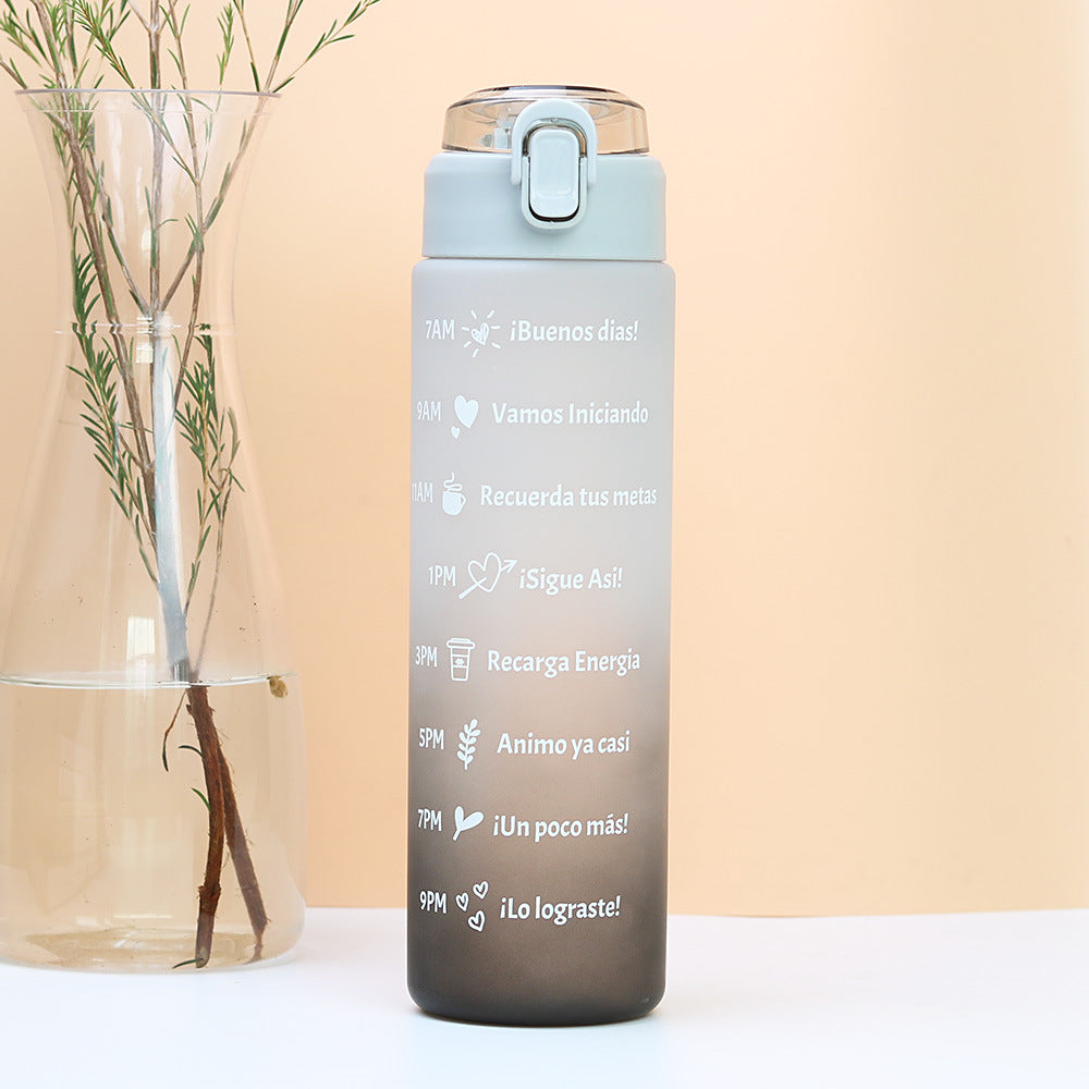 Factory customized sports water bottle portable tumbler fitness plastic water jug large capacity drop-proof cross-border straw cup