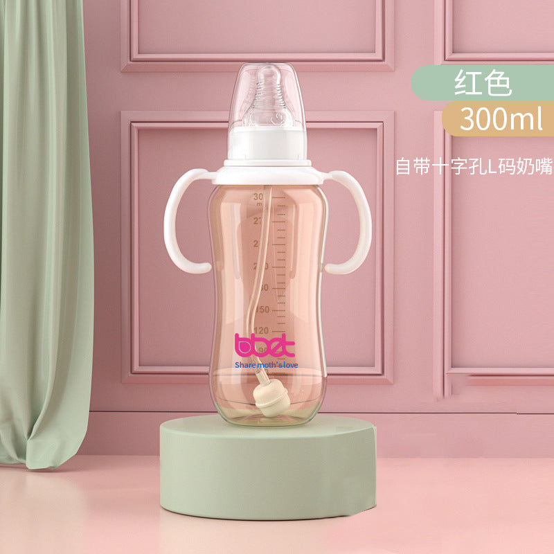Babycare ppsu baby bottle with handles, anti-colic, anti-fall, gravity ball, 300ml