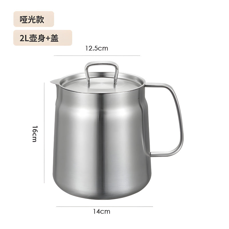 Multifunctional 304 stainless steel deep fryer with strainer, kitchen home use grease separator, lard container, large capacity oil storage pot