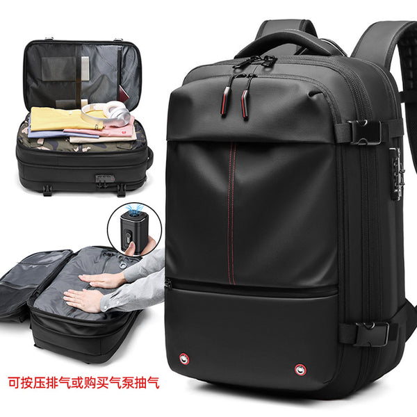 Travel Vacuum Backpack Men's Business Multifunctional Computer Bag Vacuum Compression Bag Large Capacity Backpack TPU